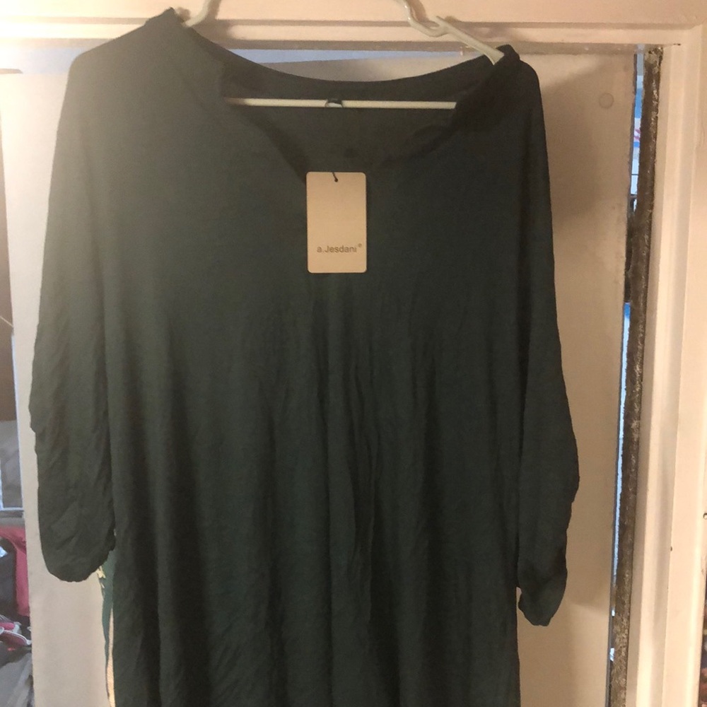 a.Jesdani Casual Plus size short sleeve blouse